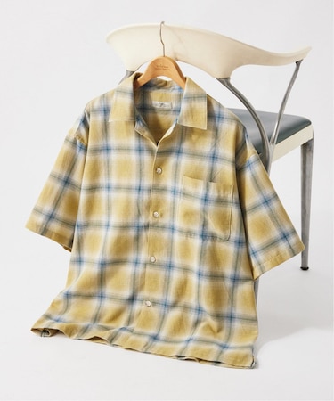 T/C ガーゼ オンブレチェック 半袖シャツ