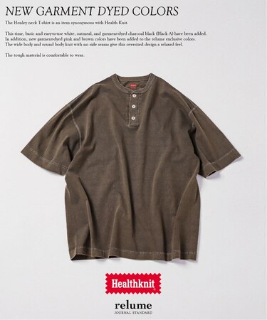 Healthknit / ヘルスニット 別注 ヘンリーネックTシャツ