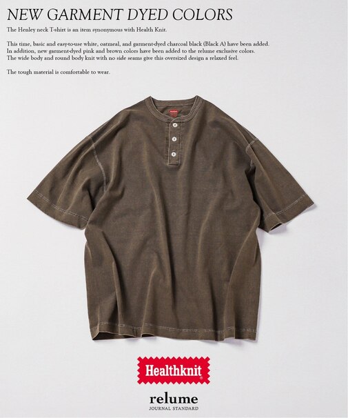 Healthknit / ヘルスニット 別注 ヘンリーネックTシャツ