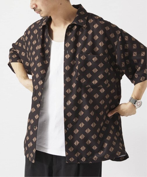 ホールパターンプリント 半袖シャツ