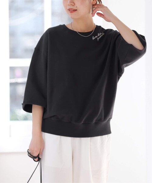 刺繍ロゴハーフスリーブスウェット 刺繍ロゴハーフスリーブスウェット（スウェット）｜JOURNAL STANDARD