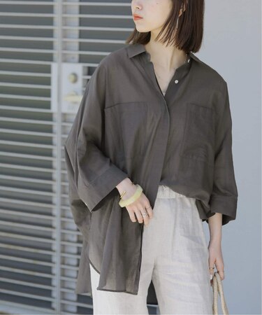 シアーコットンドルマンシャツ