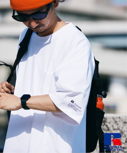 吸水速乾 RUSSELL ATHLETIC 別注 Dri-Power(R) BIG Tシャツ