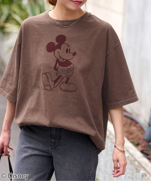 【GOOD ROCK SPEED】＜MICKEY MOUSE＞フロッキープリントTシャツ
