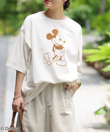 【GOOD ROCK SPEED】＜MICKEY MOUSE＞フロッキープリントTシャツ