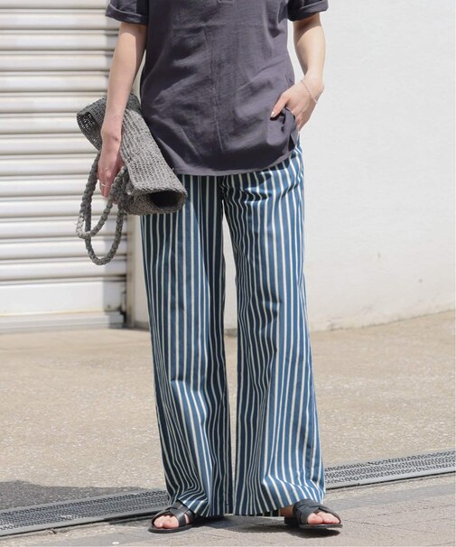 コットンストライプパンツ