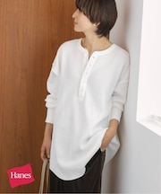 別注【Hanes / ヘインズ】ワッフルヘンリーネックプルオーバー