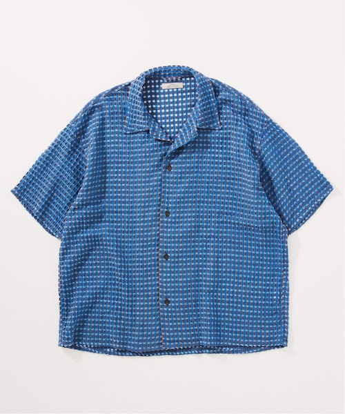 【ジャーナルスタンダード】シアーチェックシャツジャケット 半袖　【フリーサイズ】 ジャーナルスタンダード】シアーチェックシャツジャケット 半袖