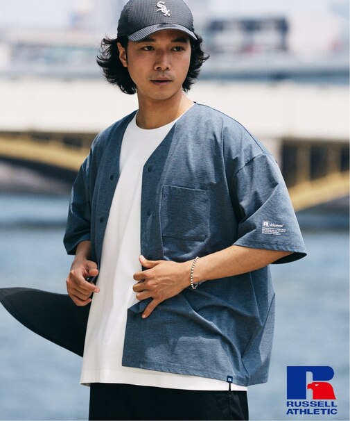 吸水速乾 RUSSELL ATHLETIC 別注 Dri-Power(R) ベースボールシャツ