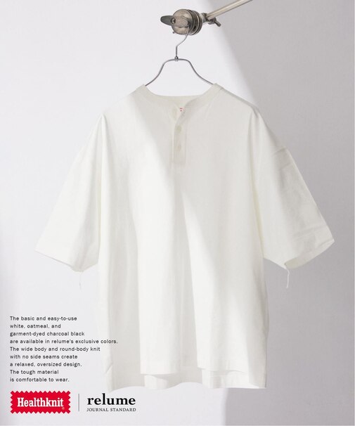 Healthknit / ヘルスニット 別注 ヘンリーネックTシャツ