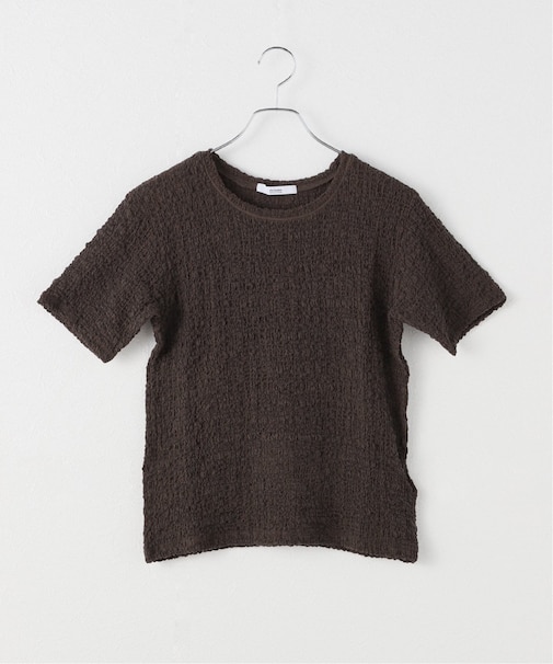シュリンクレープクルーネックTEE
