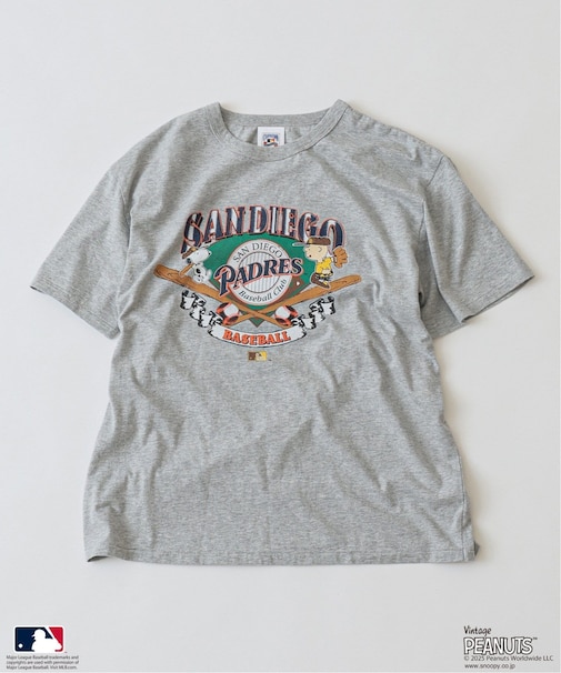 PEANUTS 別注 MLB ベースボール プリントTシャツ