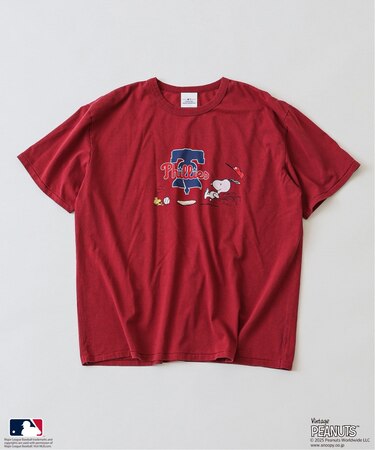 PEANUTS 別注 MLB ベースボール プリントTシャツ