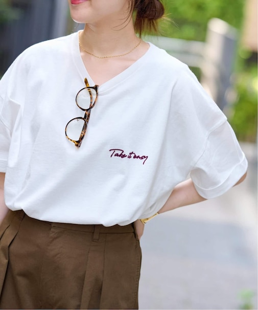 《追加》［25AW新作］刺繍ロゴハーフスリーブT