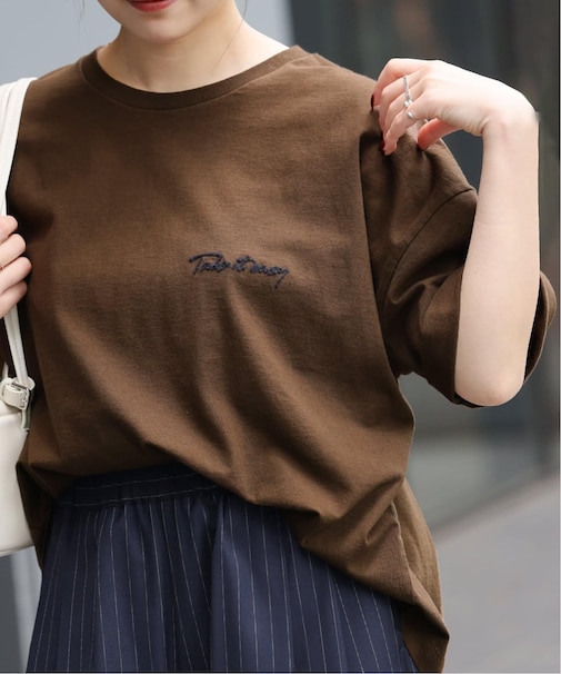 《追加》［25AW新作］刺繍ロゴハーフスリーブT