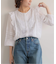 コットンラッフルピンタックブラウス