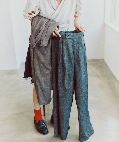 【超美品】JOURNAL STANDARD relume マットタックパンツ JOURNAL STANDARD relume｜[25AW新作]コットンインタックパンツ