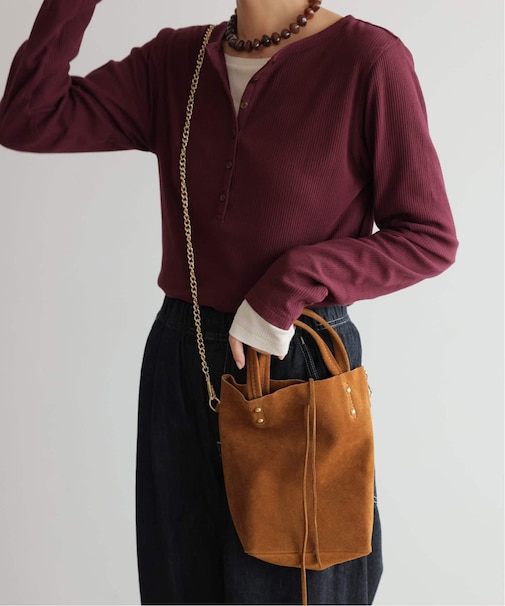 【AULENTTI/オウレンティ】チェーンストラップ スウェード TOTEBAG