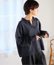 ［25AW新作］ラムミックスシャツプルオーバー