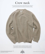 ハミルトン ウール ガーター クルーネック ニット