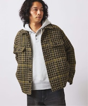 ループ ツイードチェック CPO ブルゾン