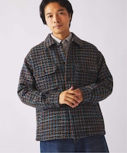 ループ ツイードチェック CPO ブルゾン