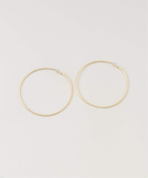 【Kenneth Jay Lane/ケネス ジェイ レーン】gold hoop post earring：ピアス