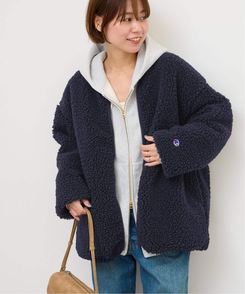 CHAMPION◆フリースジャケット/XXL/ポリエステル/NVY CHAMPION チャンピオン ボア フリース ジャケット レディース メンズ ユニセックス ブルゾン モコモコ もこもこ ルームウェア 無地 秋 冬  ブランド ベーシック 部屋着 ライトアウター ペア 日本規格 抗菌防臭 消臭加工 C3-Y616 | RODEO BROS ／ ロデオブロス