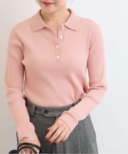 リブニットポロシャツ