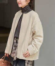 パフィーノーカラーサイドジップブルゾン