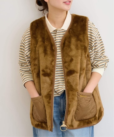 【BARBOUR/バブアー】 KARIN FAUX FUR GILET:ベスト