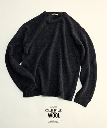 COLLINS VILLE WOOL / コリンズ ビル ウール クルーネック ニット