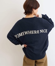 バックロゴニットプルオーバー