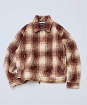 シャギー オンブレ ワークジャケット