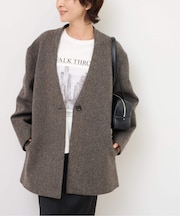 尾州ウールシャギージャケットコート