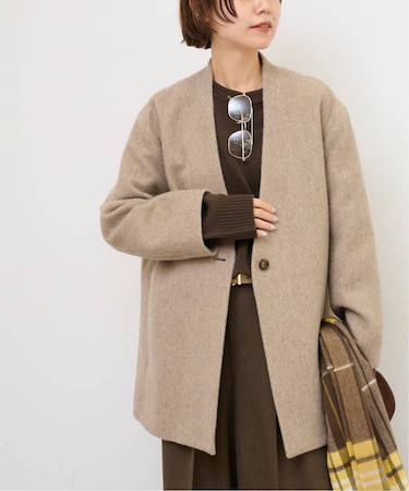 尾州ウールシャギージャケットコート