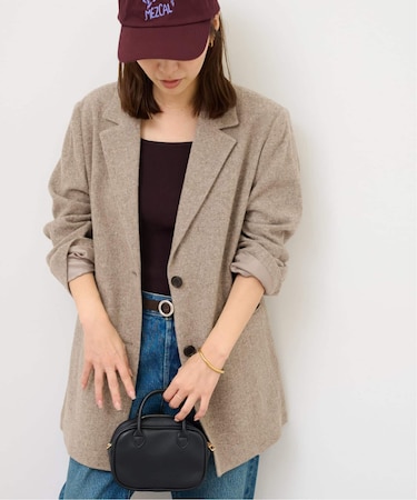 シルクネップツイードシングルジャケット