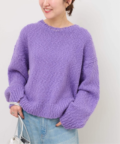 チャンキーニットプルオーバー