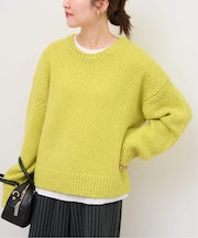 チャンキーニットプルオーバー