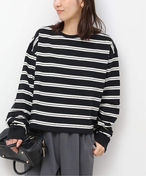 オーバーサイズボーダーロングスリーブTEE