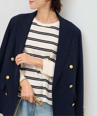 オーバーサイズボーダーロングスリーブTEE