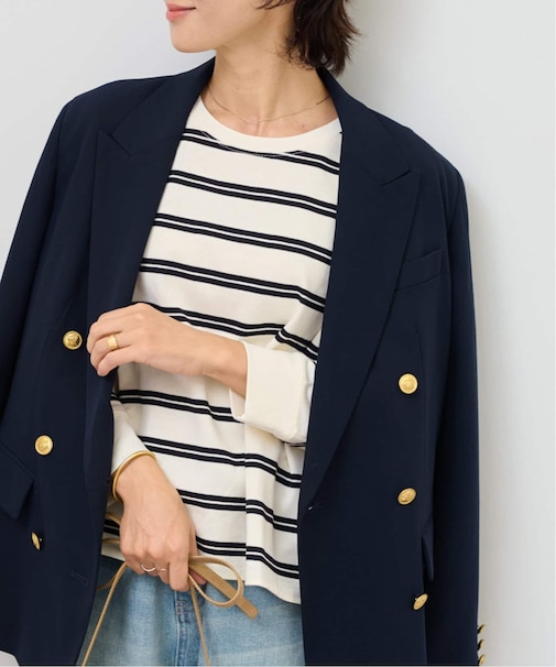 オーバーサイズボーダーロングスリーブTEE