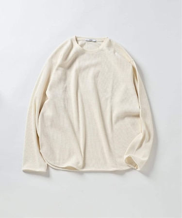 レイヤード ラウンド サーマル ロングスリーブ Tシャツ