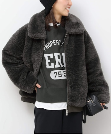 ファーショートブルゾン