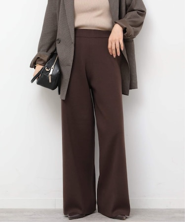 【MULTI FUNC+】セミワイドニットパンツ