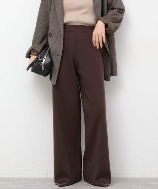【MULTI FUNC+】セミワイドニットパンツ