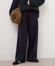 【MULTI FUNC+】セミワイドニットパンツ