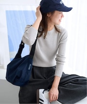 《一部WEB限定追加2》ウォッシャブルレーヨンリブクルーネックプルオーバー