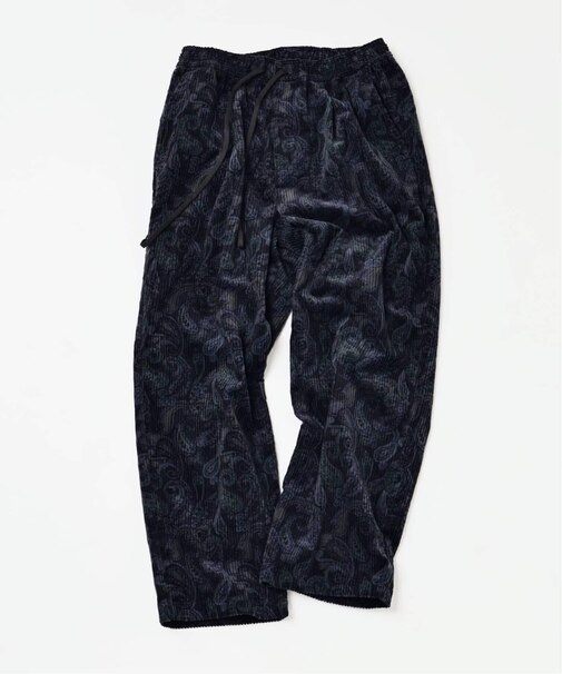 ペイズリープリント 6ウェル コーデュロイ イージーパンツ