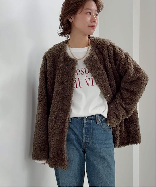 《追加》ボアカラーレスジャケット